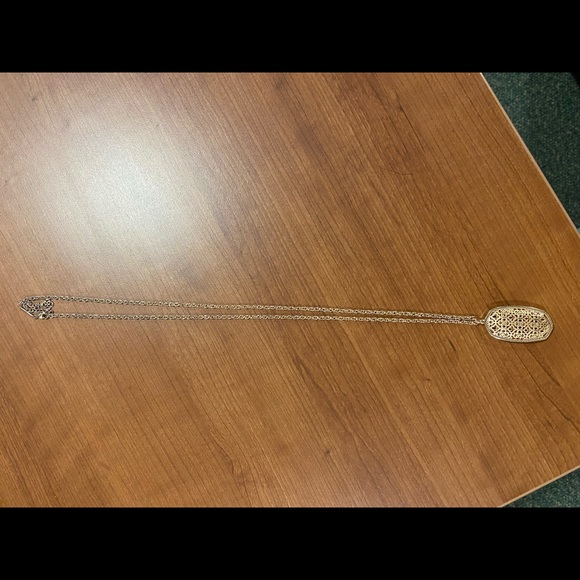 Kendra Scott Rose Gold Filigree Rae Necklace - Picture 6 of 6